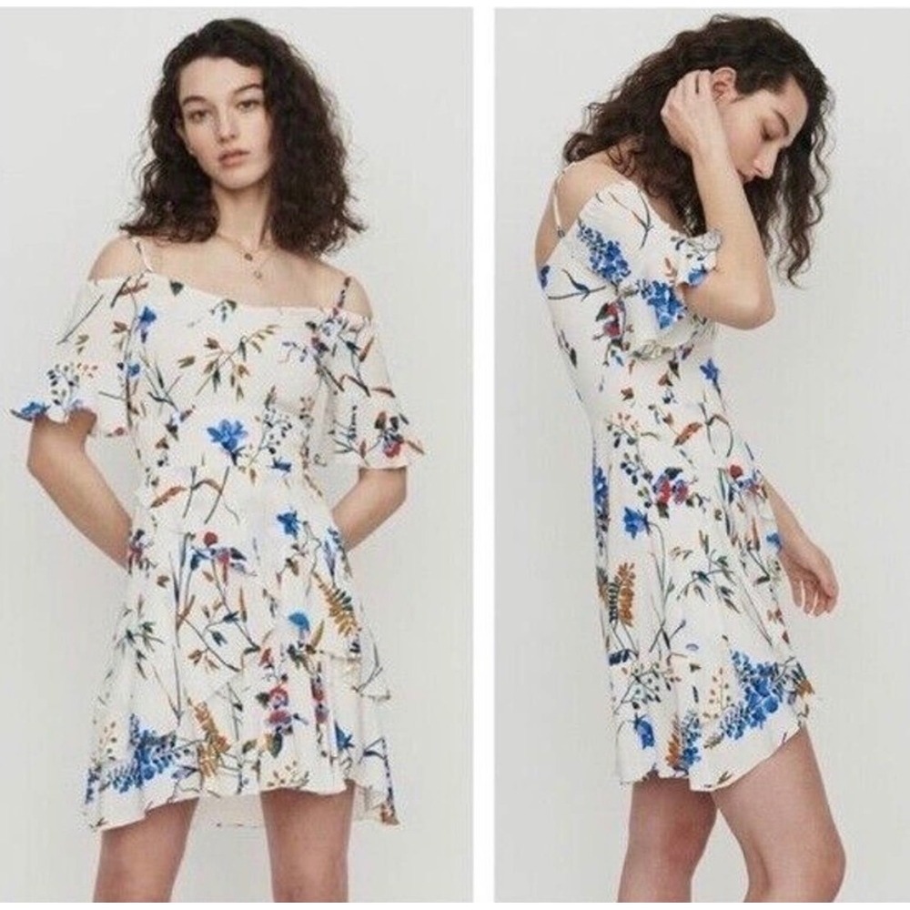 Maje Rhina Floral Crepe Mini Dress Sz 1‎ / US Sz S